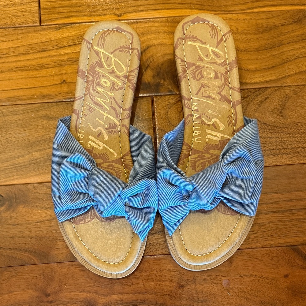 Blowfish Women's Denim Bow Sandals